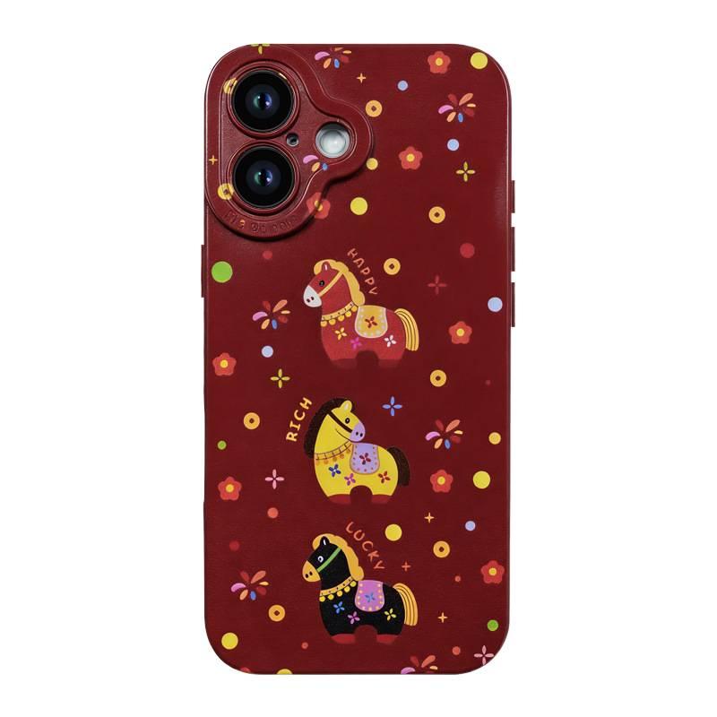 غطاء واقي، حماية من السقوط، مقاوم للصدمات لـ iPhone 16 / 16 Plus / 16 Pro / 16 Pro Max، أحمر، TPU من مادة TPU باللون الأحمر لترتيب الأغراض للاستخدام العملي سهل التخزين - Image 1