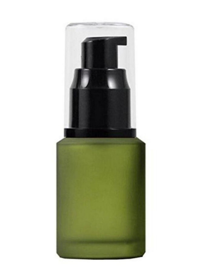 ericotry - 1Pc 60Ml / 2 Ounce Empty Upscale Glass Refillable Lotion Pump Bottle For Cosmetic Make Up Cream Liquid Gels Serums Separate Dispenser Container (Green) - Image 1