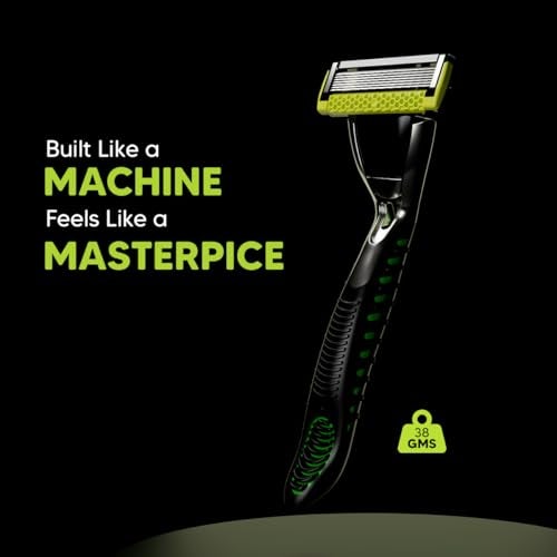 LetsShave Pro 7 Max Shaving Razor for Men | 1 Handle, 2 Refills & Cap | World's First 7-Blade-Razor with Honeycomb Bar | Smooth & Close Hair Removal Kit - Image 2