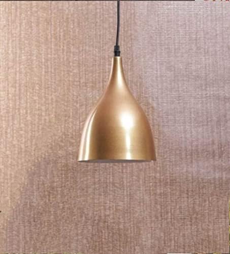 kinis Decorative Hanging Lamp/Pendant Lamp/Ceiling Light to Décor Home/Living Room/Bedroom/Office/Dining/Cafe/Restaurants, Plain 6 Inch, Gold (Pack of 1, with Bulb) - Image 1