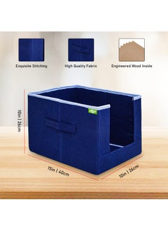 I se U I se U Shirt Stacker Wardrobe Storage Organiser for clothes ShirtsPack of 4 Navy Blue  - Image 3