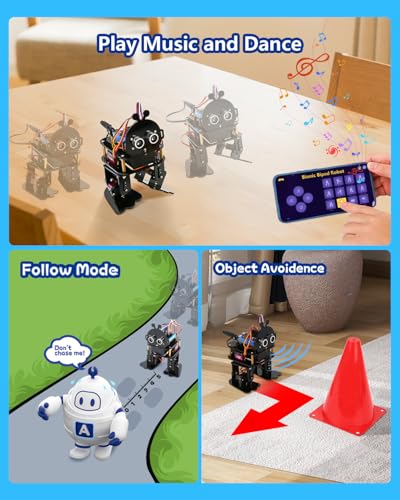 acebott Biped Robot Kit STEM Toys Science Kit for Kids Bionic Bipedal Robotics Programmable Coding Crafts Set for Arduino ESP32 Birthday Gift for Age 812 Boys Girls Teens - Image 5
