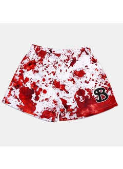 Generic Mens BKTSQD Color Block Athletic Shorts red pigment  - Image 1