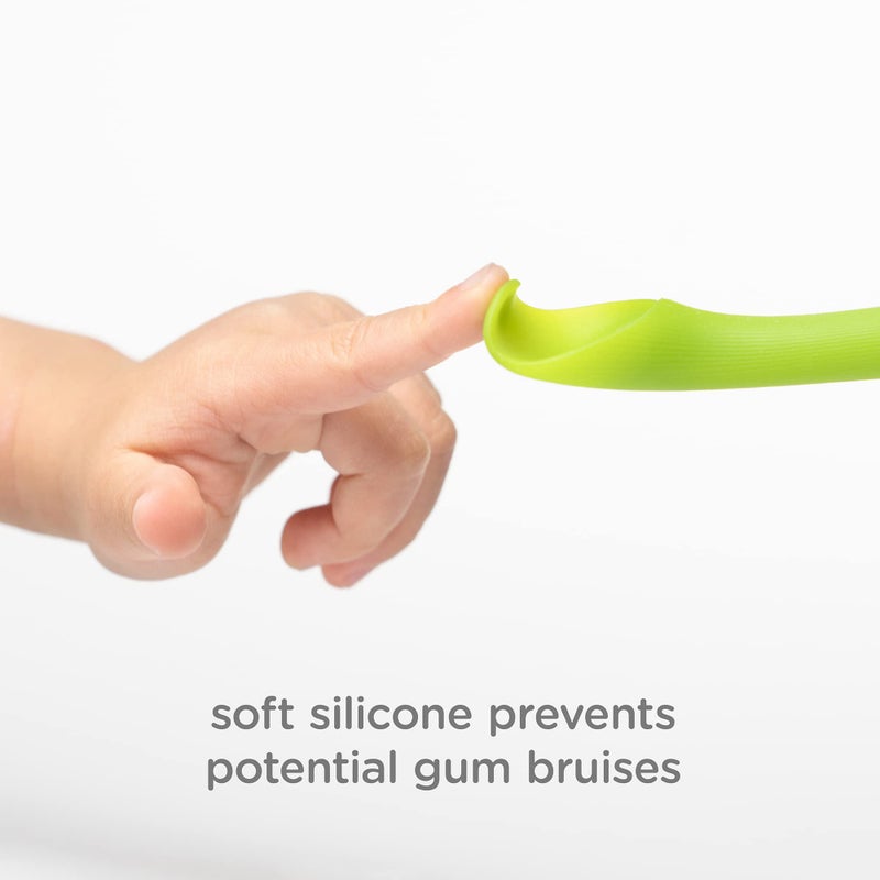Olababy 100% Silicone Soft Tip Feeding Spoon for Parent Led Weaning 2 Count (Pack of 1 ) - Image 2