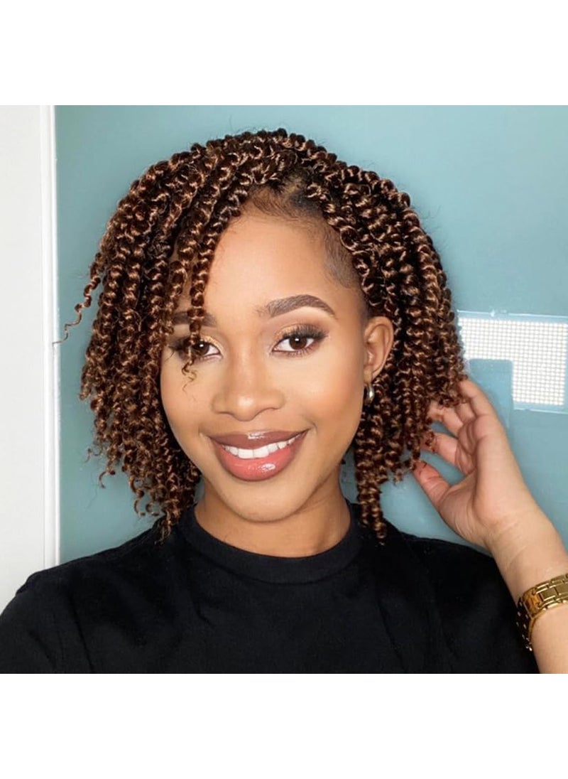 AMELI - Passion Twist Hair Pre Twisted Passion Twist Crochet Hair For Black Women Passion Twist Curly Crochet Hair 8 Inch 8 Packs Short Crochet Passion Twist Braiding Hair Extensions - Image 1
