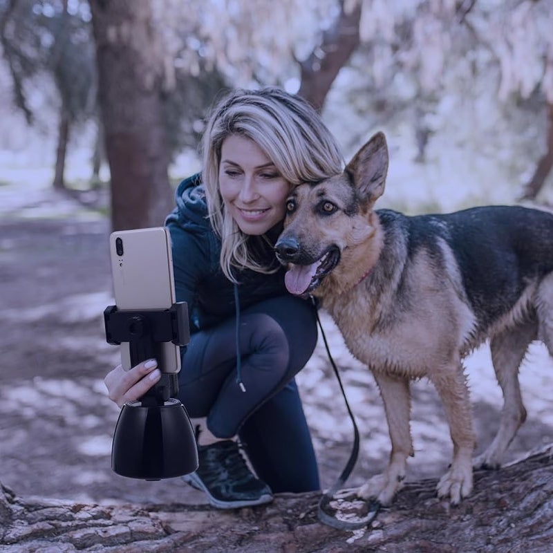 Smart Rotatable Phone Holder With 360 Follow Gimbal And Facial Recognition For Vlogging - Image 5