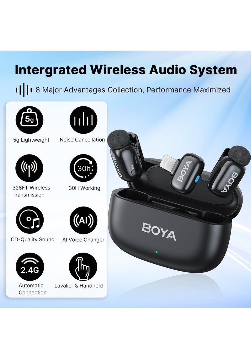 Mini-15 Wireless Microphone for iPhone with MFi Certified Ligntning Interface,Noise Cancellation, 30H Battery Life with Charging Case,Voice Changer Microphone,iPhone Microphone for Video Recording - pzsku/Z0C244A9AB57D843E7FE0Z/45/_/1739628275/a01274b6-aa2c-42ed-ab1d-cd1255a6cc93