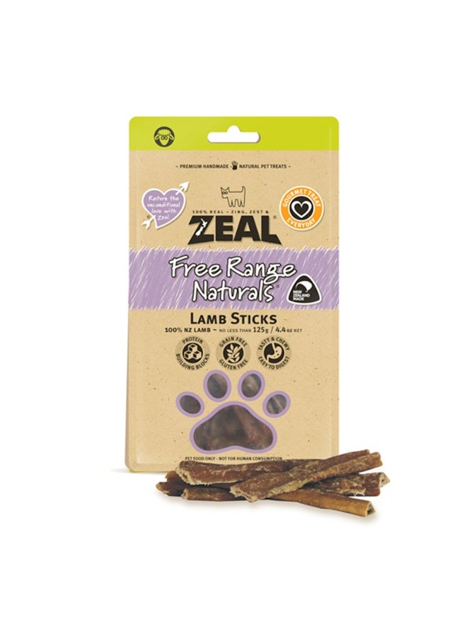 Zeal Lamb Sticks 125g