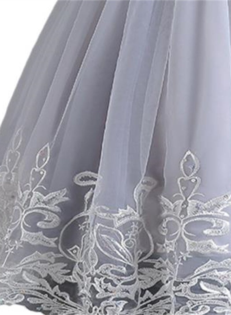 Girls Dress Sleeveless Mesh Performance Host Princess Dress Costumes - Image 2