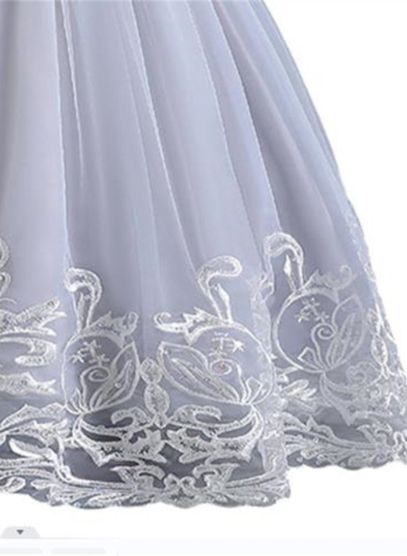 Girls Dress Sleeveless Mesh Performance Host Princess Dress Costumes - Image 3