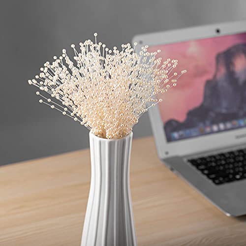 JUXINGDAZYF 100pcs Beaded Stick Bride Wedding Pearl Bouquet Party Decoration (Ivory) - Image 3