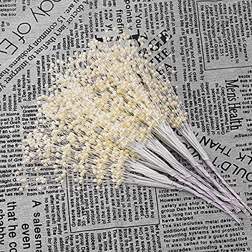 JUXINGDAZYF 100pcs Beaded Stick Bride Wedding Pearl Bouquet Party Decoration (Ivory) - Image 5