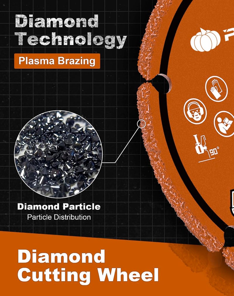 TUQO Pumpkin Multi Purpose Diamond Blade | 22331 | 4 Inch Blade Suitable to Cut Ceramic Tiles, Marble, Granite, Metal, Wood, & PVC - 4"/100x2.2x20mm - Image 5