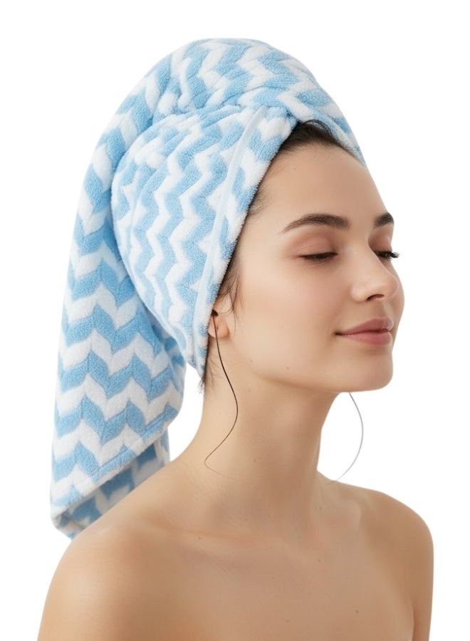 منشفة شعر مايكروفايبر فاخرة لتجفيف الشعر بسرعة – عمامة شعر ناعمة متعددة الاستخدام لتجفيف الشعر وتصفيفه – غطاء شعر أنيق وناعم للعناية بالشعر أثناء النوم – خفيفة، مريحة، مضادة للهيشان والتقصف – تصميم عصري فاخر يناسب النساء والبنات - Image 2