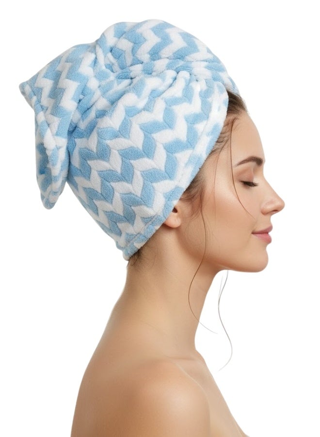 منشفة شعر مايكروفايبر فاخرة لتجفيف الشعر بسرعة – عمامة شعر ناعمة متعددة الاستخدام لتجفيف الشعر وتصفيفه – غطاء شعر أنيق وناعم للعناية بالشعر أثناء النوم – خفيفة، مريحة، مضادة للهيشان والتقصف – تصميم عصري فاخر يناسب النساء والبنات - Image 3