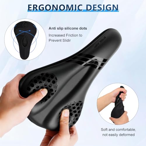 Proberos® Bicycle Soft Saddle Foam Seat Cover, Thick Padding Superior Comfort, Advanced Gel Bicycle Saddle Seat Cushion Cover Waterproof Anti-Slip for Mountain Bike, Road Bikes, City Bike - Image 3