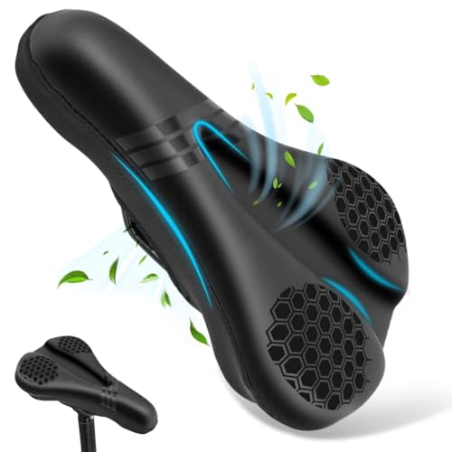 Proberos® Bicycle Soft Saddle Foam Seat Cover, Thick Padding Superior Comfort, Advanced Gel Bicycle Saddle Seat Cushion Cover Waterproof Anti-Slip for Mountain Bike, Road Bikes, City Bike - Image 1