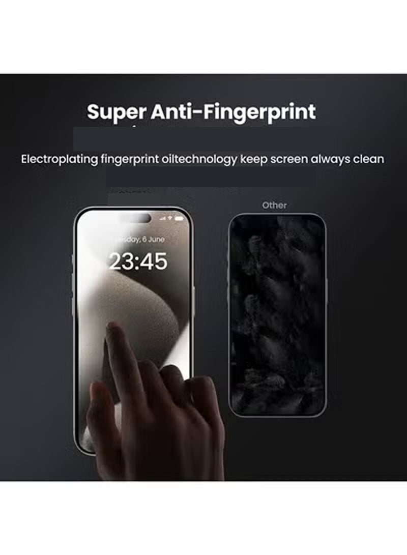 X-level 2 Pcs iPhone 16 Pro Privacy Screen Protector, Easy Installation , Anti-Drop and Anti-scratch, Case Friendly Anti-Spy Anti-Fingerprint  - Image 4