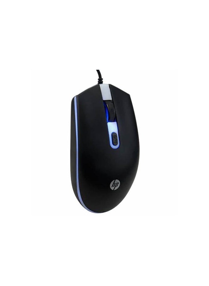 HP Wired Office Mouse M180 , with 4 Button , 7 Colors LED, 1600 DPI, for PC and Laptop Home Office, High Quality - Black  - Image 1