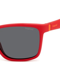 Polaroid Kids Unisex Polarized Rectangular Sunglasses - Pld 8057/S Red Millimeter - Lens Size: 50 Mm  - Image 5