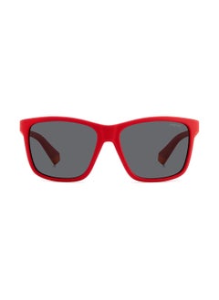 Polaroid Kids Unisex Polarized Rectangular Sunglasses - Pld 8057/S Red Millimeter - Lens Size: 50 Mm  - Image 3