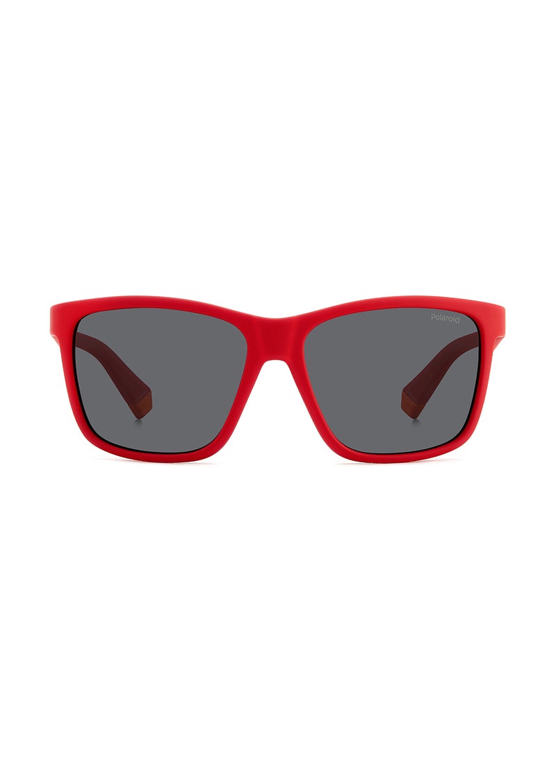 Polaroid Kids Unisex Polarized Rectangular Sunglasses - Pld 8057/S Red Millimeter - Lens Size: 50 Mm  - Image 3