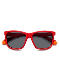 Polaroid Kids Unisex Polarized Rectangular Sunglasses - Pld 8057/S Red Millimeter - Lens Size: 50 Mm  - Image 4