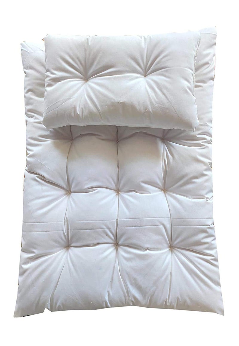 Indian Decor 80111 Mattress for BabiesKids Organic Light Weight Cotton Kids Born Baby Bed MattressUltra Soft recron Mattress 3 X 2 ft x 2 inches Thickness 02 Years White Made in India  - Image 1