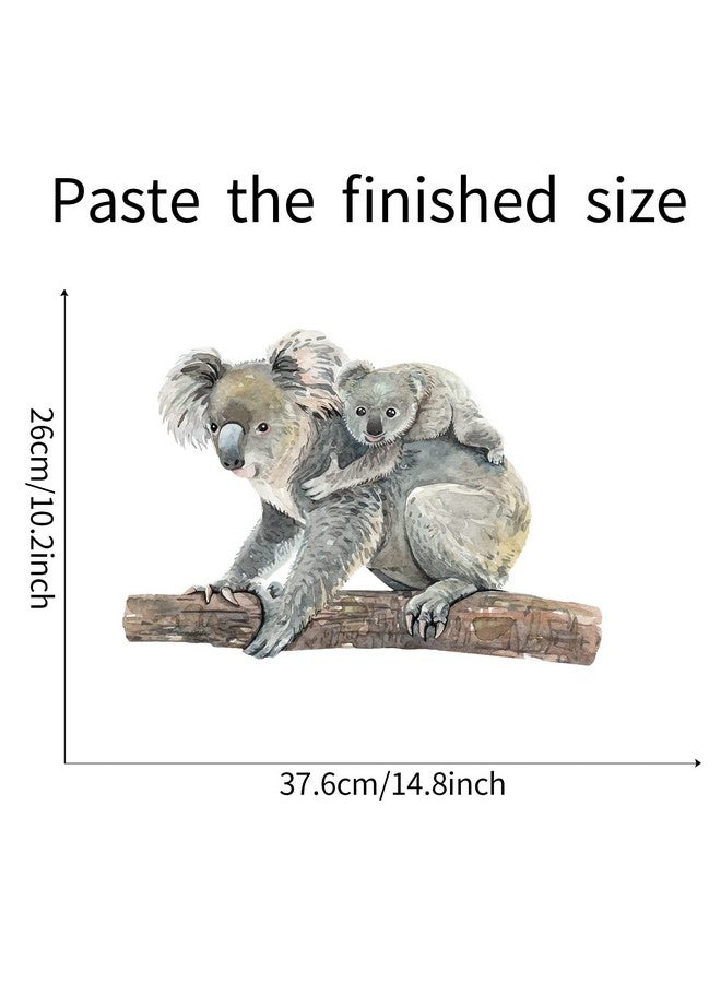 ROFARSO Lifelike Lovely Cute Koala Animal 3D Vinyl Wall Stickers Removable Wall Decals Art Decorations Decor for Nursery Baby Bedroom Playroom Living Room Murals - Image 3