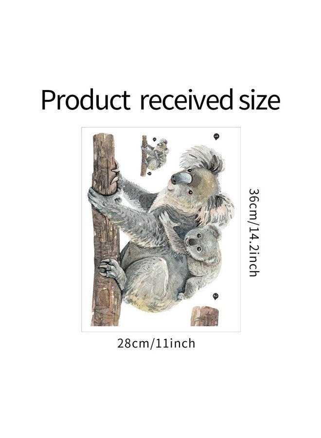 ROFARSO Lifelike Lovely Cute Koala Animal 3D Vinyl Wall Stickers Removable Wall Decals Art Decorations Decor for Nursery Baby Bedroom Playroom Living Room Murals - Image 4