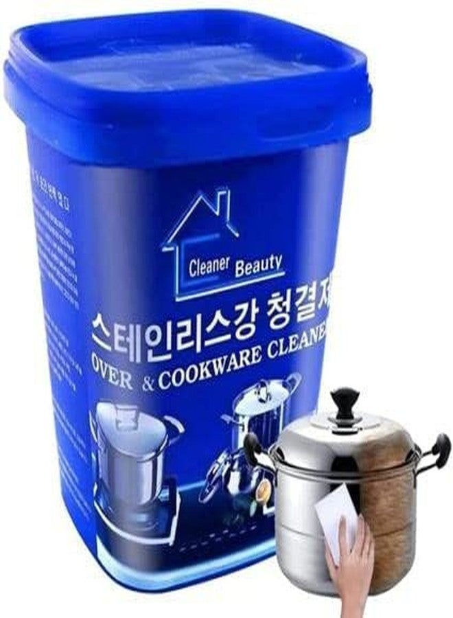 VENIVA Stainless Steel Cleaner for Removing Tough Stains Rust or Scale, Utensil cleaner for Burnt Marks, Cookware Cleaner Paste for Pots Pans, Magic Multipurpose Cleaner & Polish (500 gm) - Image 2