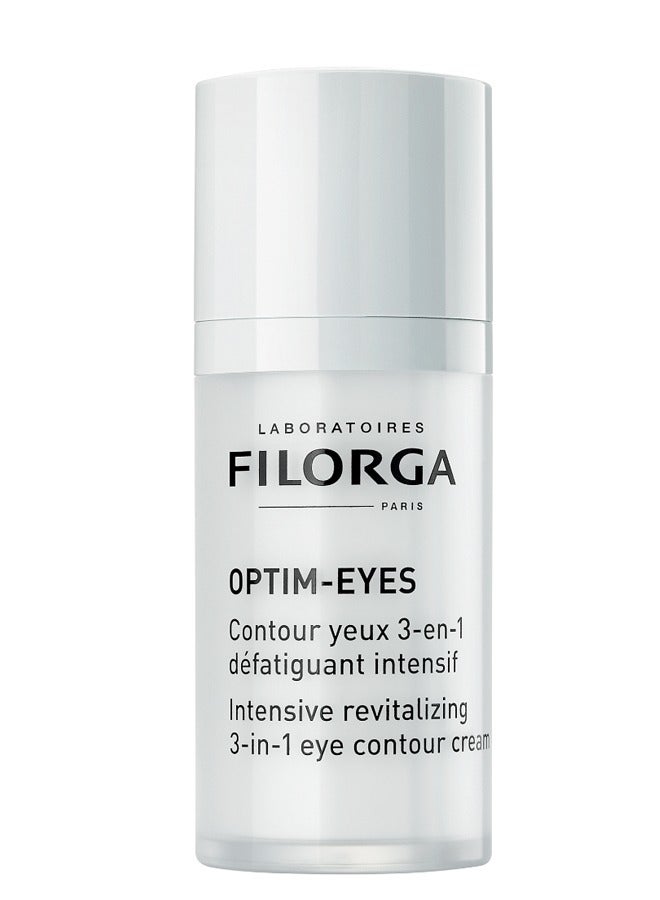 لابوراتوريز فيلورجا كريم العين فيلورغا أوبتيم-آيز، علاج للبشرة 3 في 1 يعيد الحيوية لتقليل سريع للهالات السوداء، التجاعيد والانتفاخات حول العينين، 15 مل. - Image 1