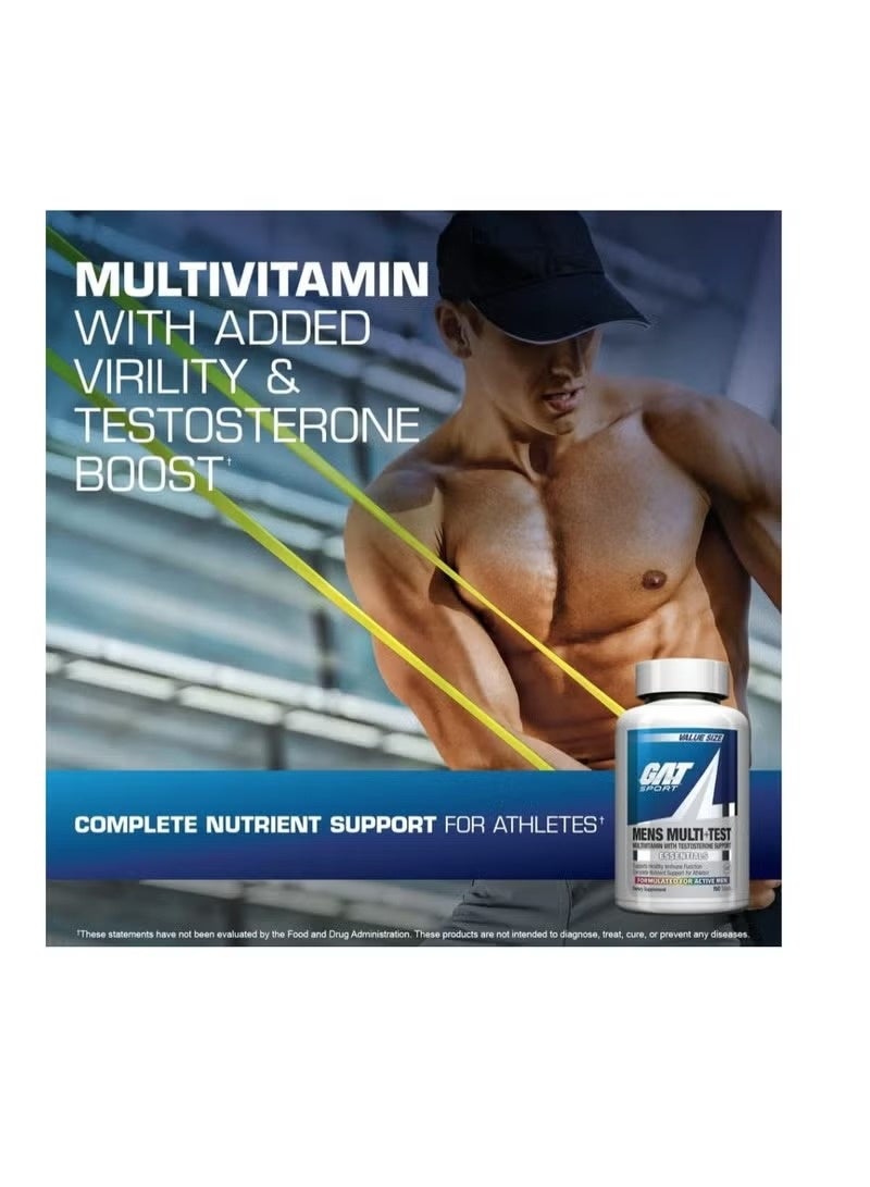 GAT SPORT Mens Multi + Test | Essential Multivitamin for Men’s Wellness & Performance | 60 Tablets - Image 5