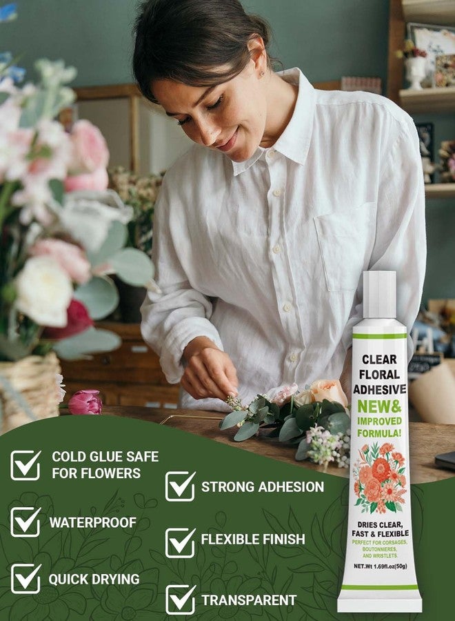 ALECPEA 1 Pack 50g Floral Adhesive Floral Glue for Fresh Flowers Corsages Boutonnieres Wristlets Fast Drying Waterproof Liquid Adhesive - Image 2