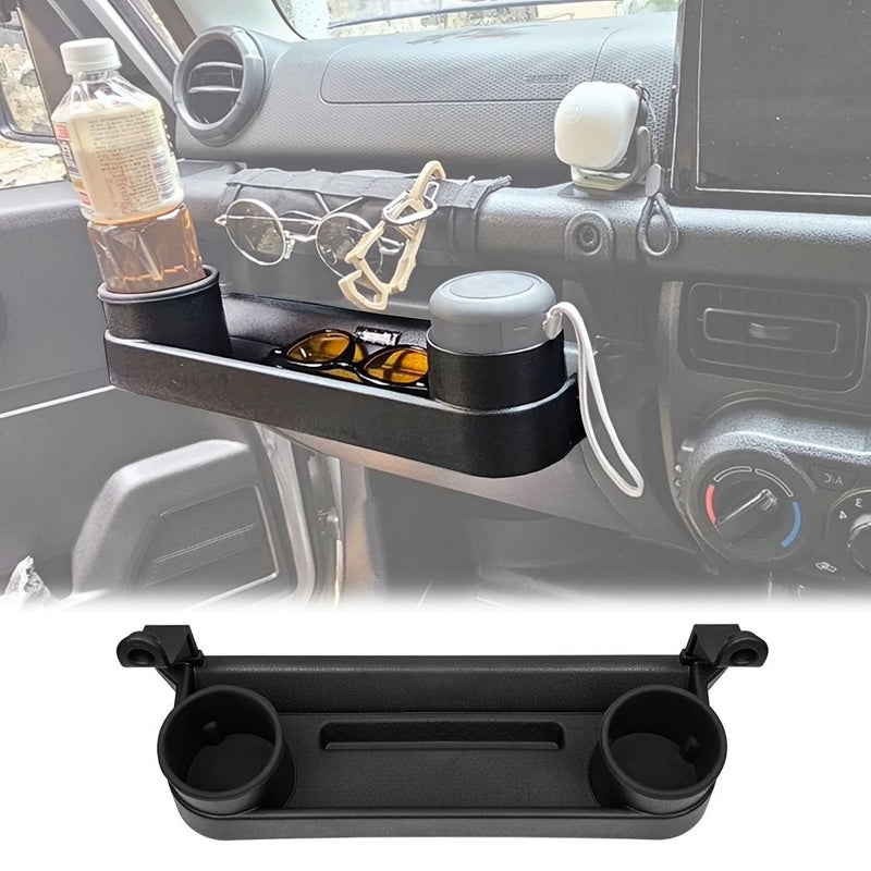 For Suzuki Jimny JB64 JB74 Passenger Side Car Storage Organizer Black No Drill Installation Cup Holder Compact Glove Box Durable Resin Interior Vehicle Organization Sleek Design High Quality Material Travel Road Trip Essentials - Image 4