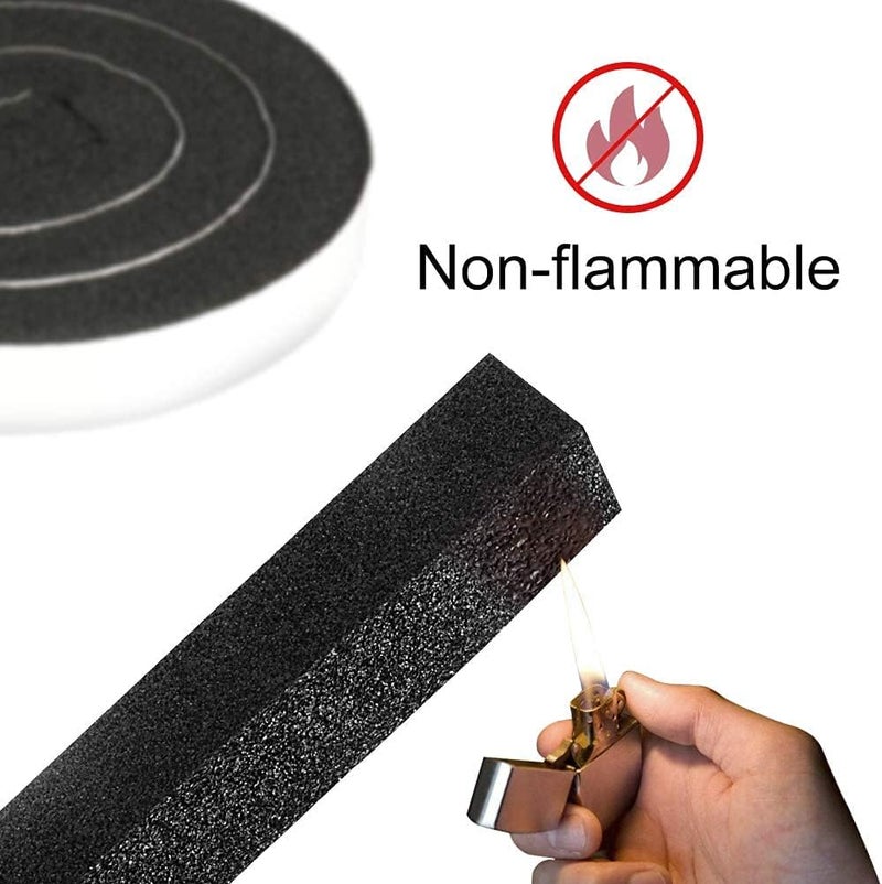 YIJUHOU 2 Rolls Open Cell Foam Tape for Window Air Conditioner Insulation,High Resilience Weatherstrip Window Seal,Block The Draft and Cool Air Loss,1.18 Inch X 1.18 Inch,Total 10FT - Image 3