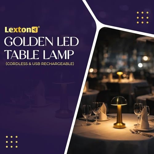 Lexton New Art Decoration Modern Design LED Table Lamp | for Living Room, Bars, Bedroom, Cafe & Home for Bedside, Center or Dining (Pack of 1, White) - Image 2