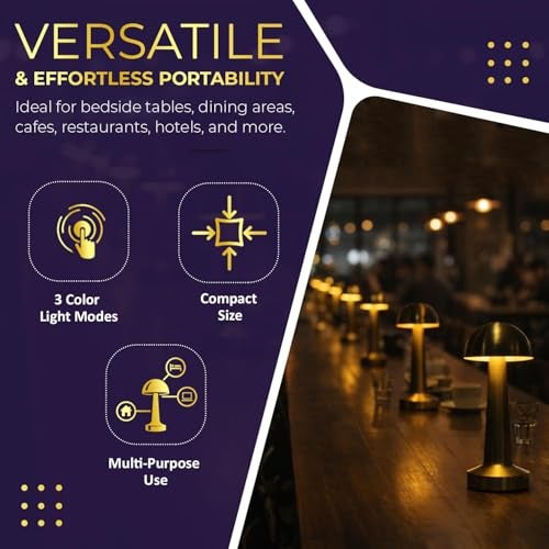 Lexton New Art Decoration Modern Design LED Table Lamp | for Living Room, Bars, Bedroom, Cafe & Home for Bedside, Center or Dining (Pack of 1, White) - Image 3