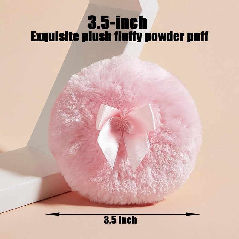Multiple options Luxury 4.2 Inch Glass Powder Container with 2 Plush Puffs｜Body Powder Puff with Jar (Pointed Cylinder-Olive Green-Large) Practical build - Image 5