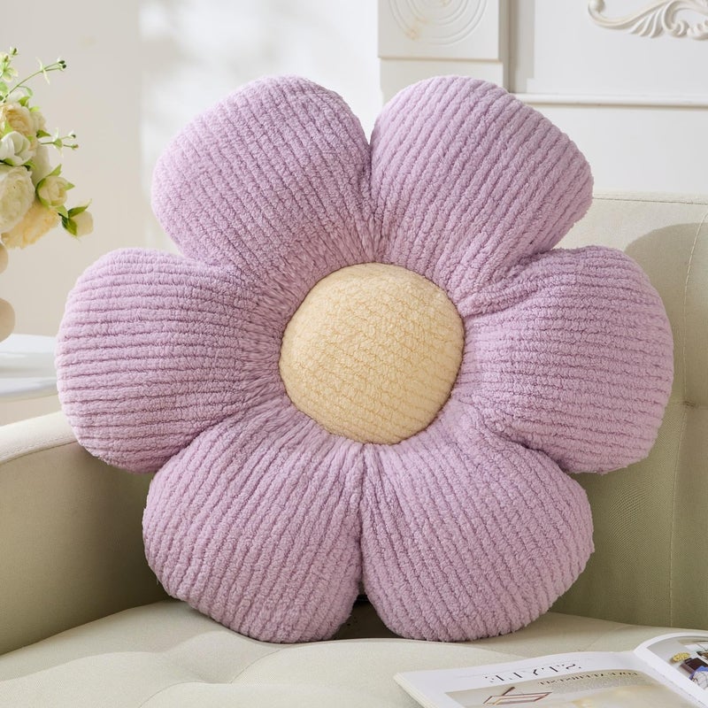 Vdoioe Flower Pillow, Cute Daisy Pillow Flower Shaped Throw Pillow Cushion Seating 15.75" Floor Home Decorative Pillows - Image 1