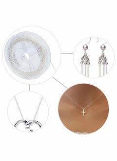 Excefore 33 Feet Jewellery Making Chains, Silver Plated Necklace Chain Bulk for DIY Craft Necklace Pendant with 4mm Jump Ring and Lobster Clasps  - Image 3