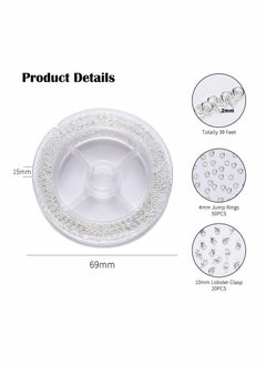 Excefore 33 Feet Jewellery Making Chains, Silver Plated Necklace Chain Bulk for DIY Craft Necklace Pendant with 4mm Jump Ring and Lobster Clasps  - Image 4