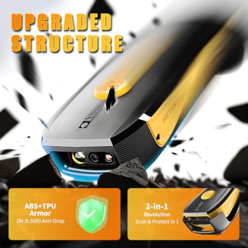 CS7501 QR Code Scanner ماسح باركود بلوتوث مطور، قارئ باركود صغير محمول 1D و2D لإدارة المخزون، ماسح ضوئي للصور لاسلكي للأجهزة اللوحية، Android، iOS، الكمبيوتر الشخصي، وأنظمة نقاط البيع - Image 4