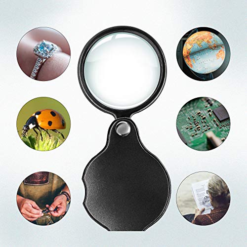 Wapodeai 2pcs 10x Small Pocket Magnify Glass, Apply to Reading, Science, Jewelry, Hobbies, Books - Image 5