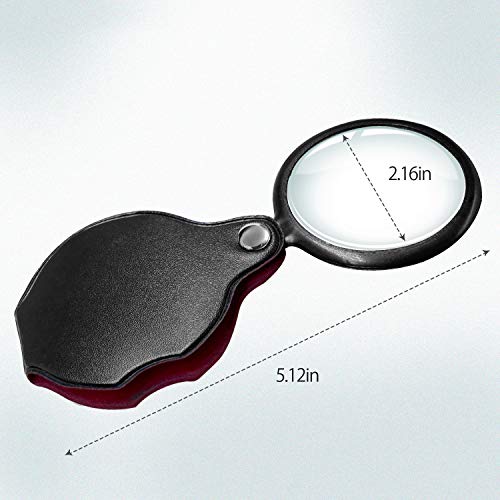 Wapodeai 2pcs 10x Small Pocket Magnify Glass, Apply to Reading, Science, Jewelry, Hobbies, Books - Image 3