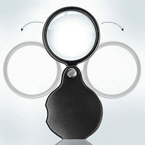 Wapodeai 2pcs 10x Small Pocket Magnify Glass, Apply to Reading, Science, Jewelry, Hobbies, Books - Image 2