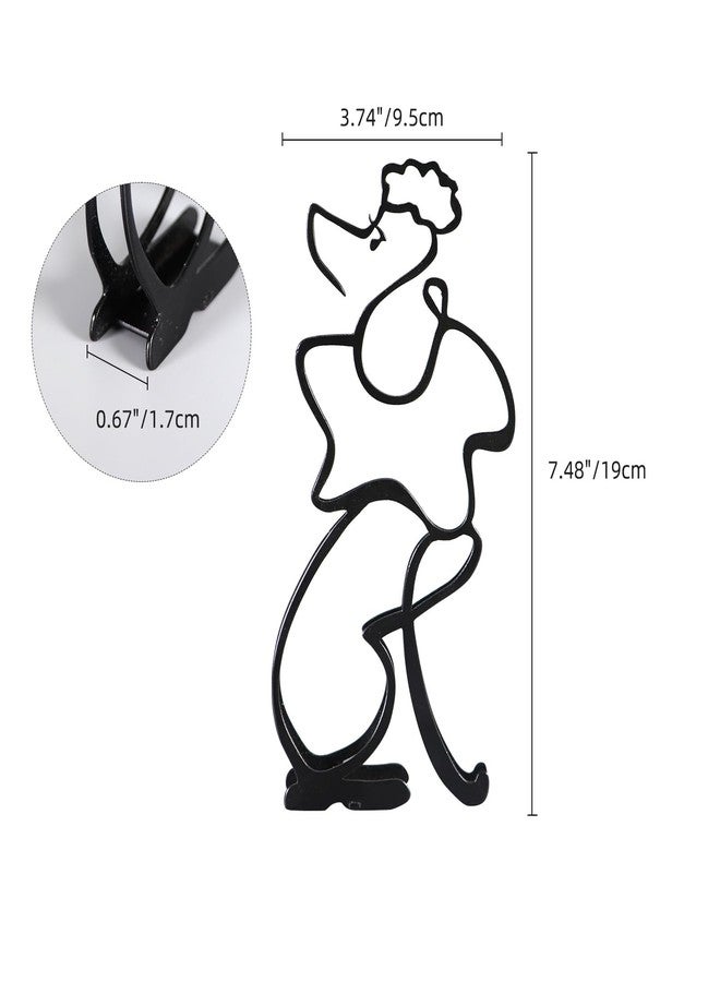 KOLYMAX Dog Minimalist Art Wall Sculpture, Modern Minimalist Poodle Sculpture Decor, Abstract Metal Wire Geometric Line Drawing Art Statue (Poodle) - Image 2