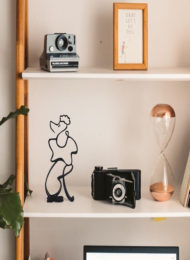 KOLYMAX Dog Minimalist Art Wall Sculpture, Modern Minimalist Poodle Sculpture Decor, Abstract Metal Wire Geometric Line Drawing Art Statue (Poodle) - Image 3