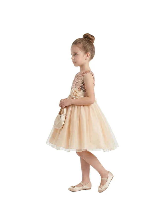 بيداني Sparkling Tulle Toddler Party Gown - Champagne