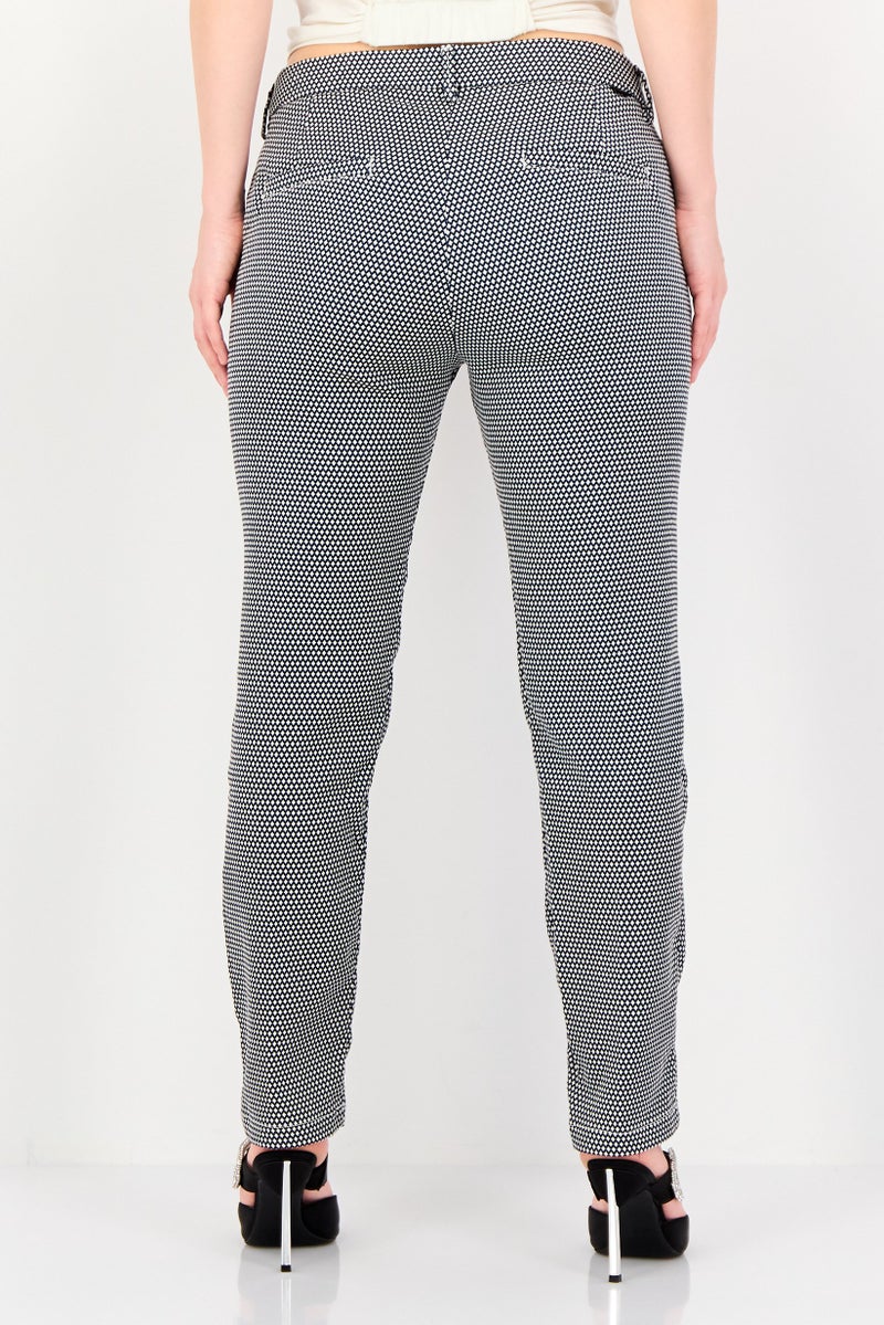 Reiko Women Regular Fit Diamond Straight Leg Pants, Multicolor - Image 3